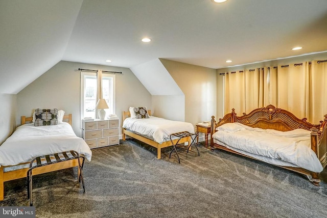 310 Elk Creek Lndg, Mineral, VA 23117 - carpeted bedroom with vaulted ceiling and recessed lighting