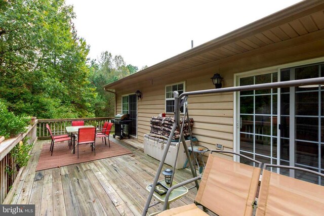 26 Magnolia Ct, Barboursville, VA 22923 - deck with outdoor dining space and area for grilling