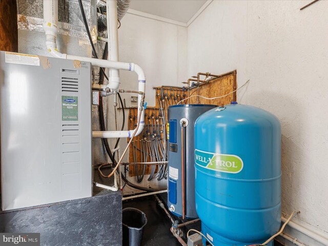 237 Preston Ln, Luray, VA 22835 - utility room featuring water heater and heating unit