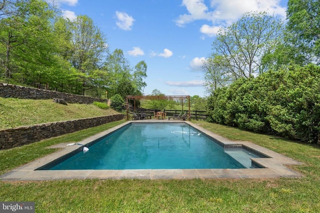  - view of pool featuring a pergola
