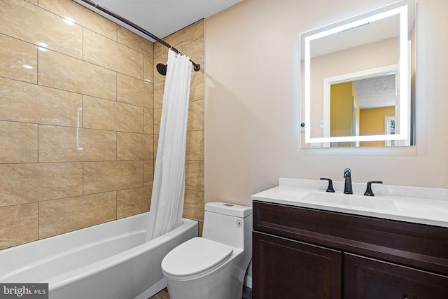 2703 Schumann St, Fredericksburg, VA 22408 - bathroom featuring shower / bath combo with shower curtain and vanity