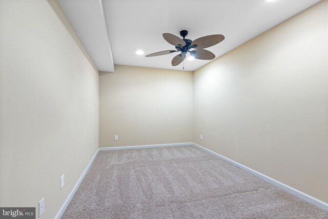 2703 Schumann St, Fredericksburg, VA 22408 - carpeted spare room with a ceiling fan and recessed lighting