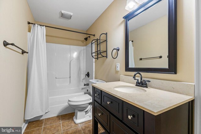 2703 Schumann St, Fredericksburg, VA 22408 - bathroom featuring vanity, shower / bath combination with curtain, and tile patterned floors