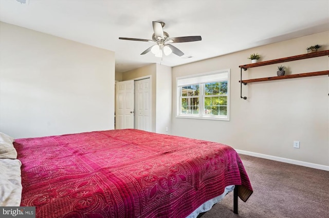 3200 Lafayette Blvd, Fredericksburg, VA 22408 - carpeted bedroom featuring baseboards and a ceiling fan