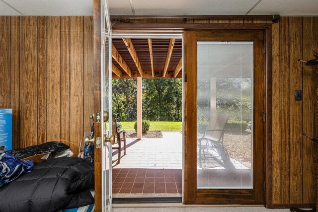 232 Edgewood Dr, Shenandoah, VA 22849 - doorway with wood walls