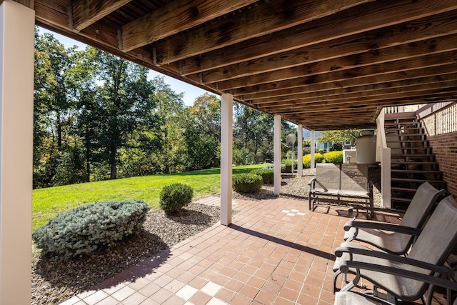 232 Edgewood Dr, Shenandoah, VA 22849 - view of patio with stairs