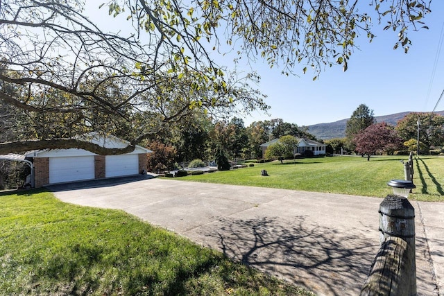 232 Edgewood Dr, Shenandoah, VA 22849 - exterior space with a mountain view and a detached garage