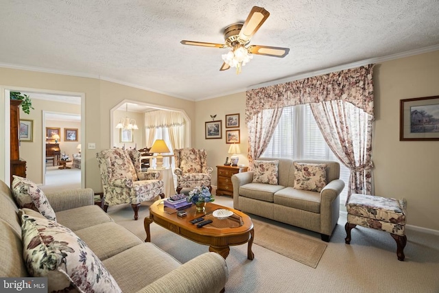 731 Bluewater Blvd S, Mineral, VA 23117 - living area with crown molding and a textured ceiling