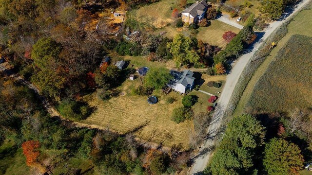 drone / aerial view featuring a rural view