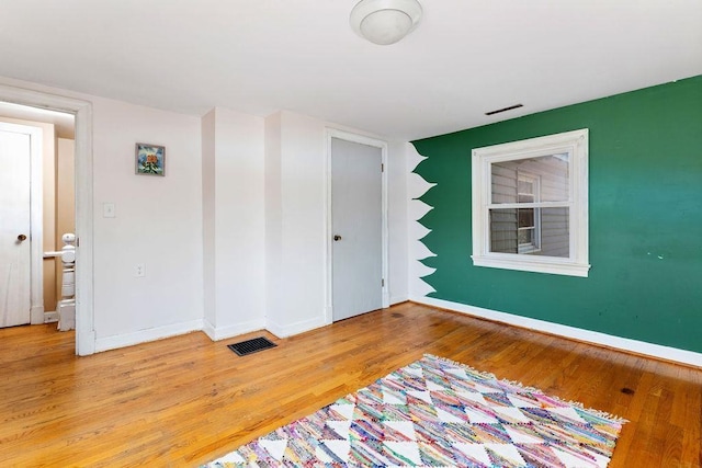 empty room featuring light wood-type flooring