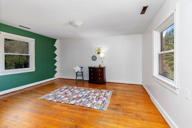 interior space with light wood-type flooring