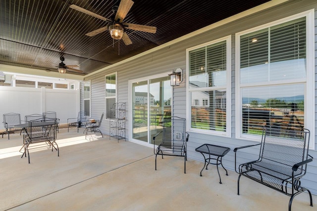 237 Ridgeline Dr, Waynesboro, VA 22980 - view of patio featuring a ceiling fan