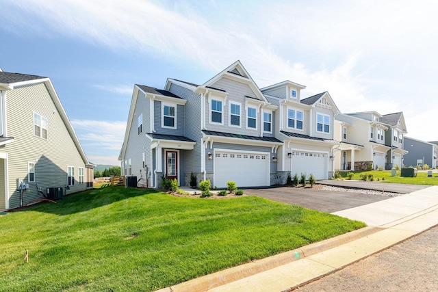 237 Ridgeline Dr, Waynesboro, VA 22980 - multi unit property featuring a residential view, a standing seam roof, a garage, asphalt driveway, and central AC unit