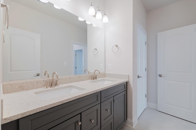237 Ridgeline Dr, Waynesboro, VA 22980 - bathroom featuring double vanity and baseboards