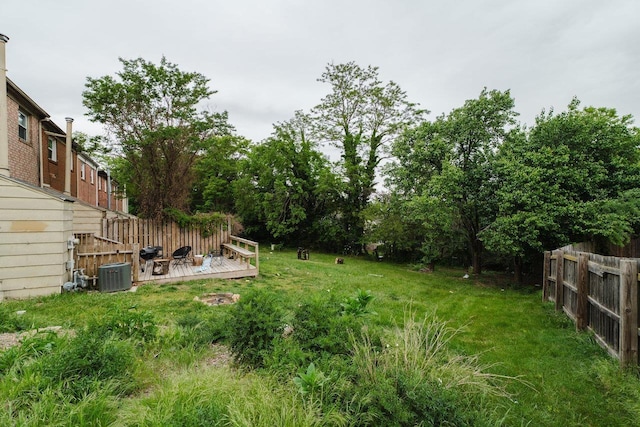 1331 Devon Ln, Harrisonburg, VA 22801 - view of yard featuring cooling unit and a wooden deck