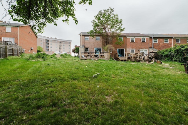 1331 Devon Ln, Harrisonburg, VA 22801 - view of grassy yard featuring a deck