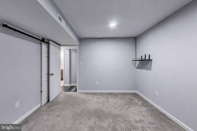  - finished below grade area with carpet and recessed lighting