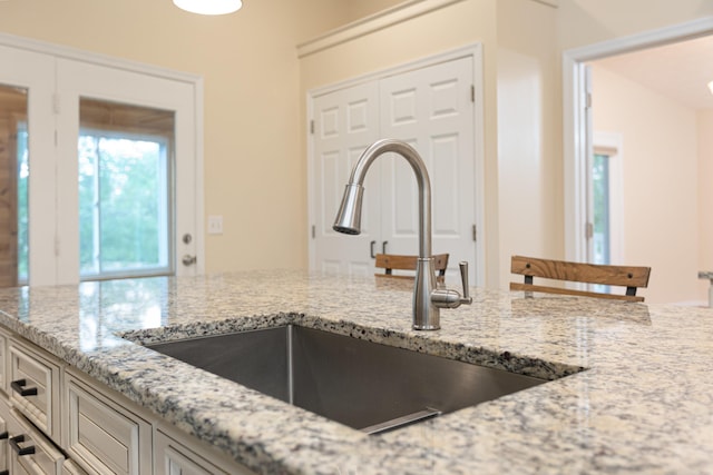 640 Greenwood St, Rockingham, VA 22801 - kitchen with a sink and light stone countertops