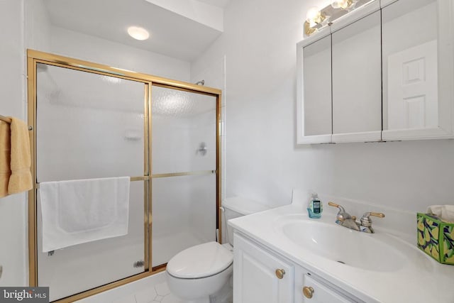 230 Carriage Chase Cir, Warrenton, VA 20186 - bathroom with toilet, a shower stall, and vanity