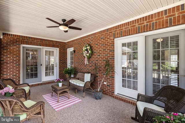 230 Carriage Chase Cir, Warrenton, VA 20186 - view of patio / terrace with a ceiling fan