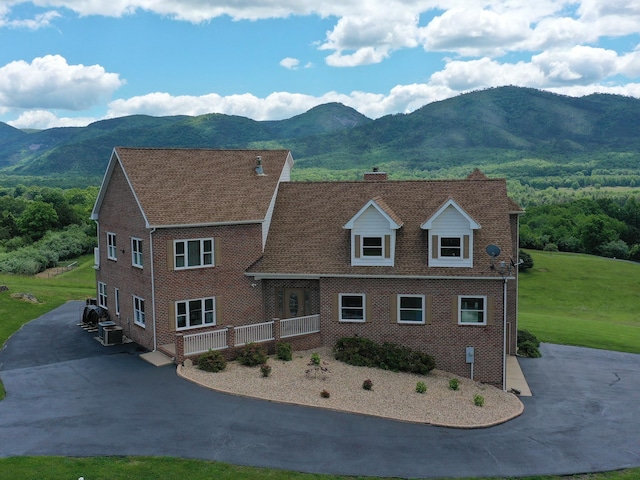 603 Dabneys Rd, Raphine, VA 24472 - view of front of home featuring central AC unit, a chimney, and a mountain view