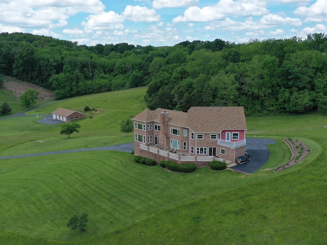 603 Dabneys Rd, Raphine, VA 24472 - birds eye view of property featuring a forest view