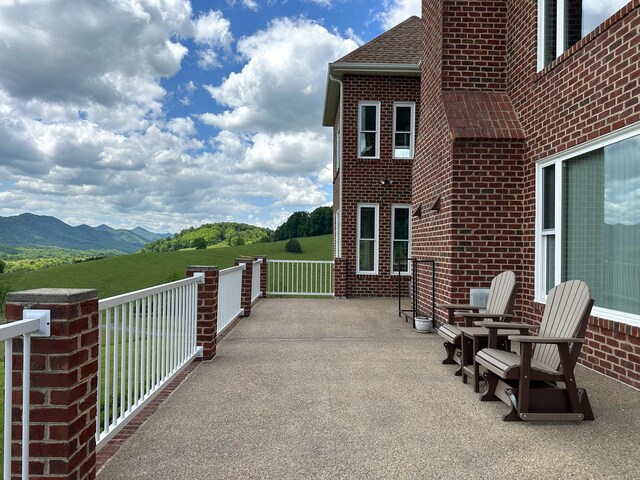 603 Dabneys Rd, Raphine, VA 24472 - view of patio featuring a mountain view