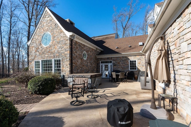 1767 Goose Creek Rd, Waynesboro, VA 22980 - view of patio / terrace featuring a hot tub and outdoor dining space