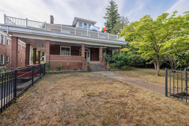 633 Wayne Ave S, Waynesboro, VA 22980 - view of exterior entry with brick siding and covered porch