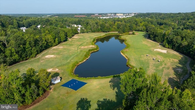 3905 Corbin Hall Ln, Fredericksburg, VA 22408 - aerial view of property and surrounding area featuring a local golf course and a nearby body of water