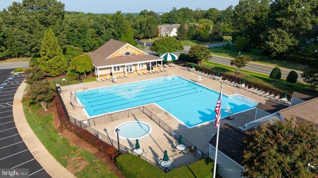 3905 Corbin Hall Ln, Fredericksburg, VA 22408 - community pool featuring a patio