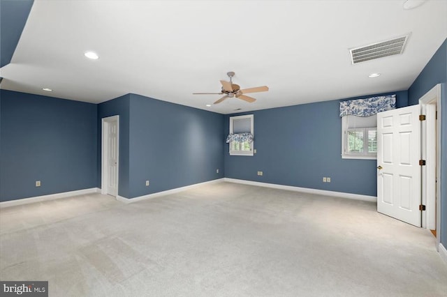 3905 Corbin Hall Ln, Fredericksburg, VA 22408 - empty room featuring carpet, a ceiling fan, and recessed lighting