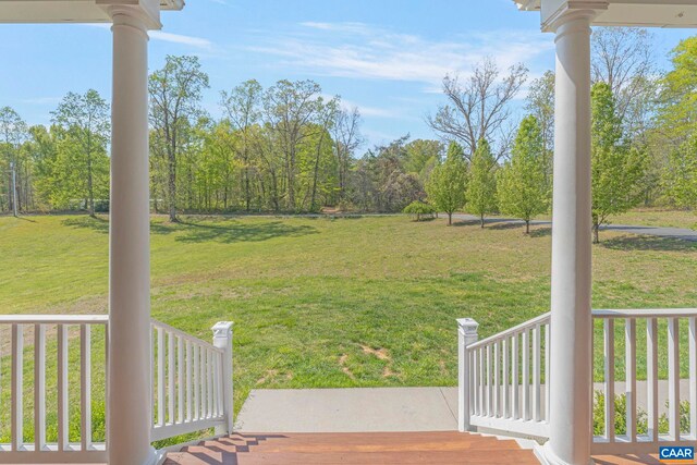 1130 Race Ground Rd, Rochelle, VA 22738 - view of yard with covered porch