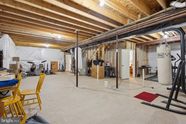 5831 Deep Creek Dr, Fredericksburg, VA 22407 - unfinished basement featuring gas water heater