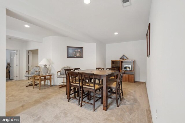5831 Deep Creek Dr, Fredericksburg, VA 22407 - dining room featuring light carpet and recessed lighting