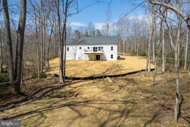 10643 Settle School Rd, Rixeyville, VA 22737 - exterior space with a deck and a forest view
