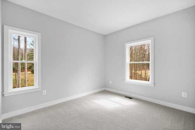 10643 Settle School Rd, Rixeyville, VA 22737 - spare room featuring carpet flooring, visible vents, and baseboards