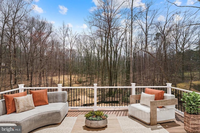10643 Settle School Rd, Rixeyville, VA 22737 - wooden terrace with an outdoor hangout area