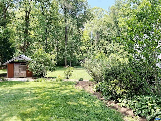1203 Afton Mountain Rd, Afton, VA 22920 - view of grassy yard with a storage shed