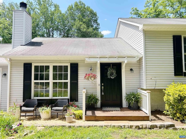 1203 Afton Mountain Rd, Afton, VA 22920 - property entrance featuring a chimney