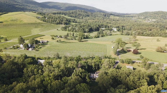1203 Afton Mountain Rd, Afton, VA 22920 - aerial view of sparsely populated area featuring a mountain backdrop and extensive farmland