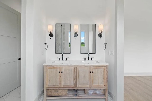 TBD Hermitage Rd, Waynesboro, VA 22980 - bathroom with a sink, double vanity, and baseboards