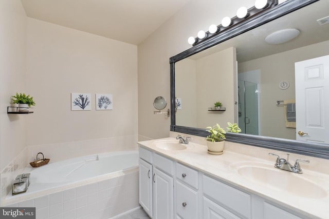 11200 Scottwood Ln N, Fredericksburg, VA 22407 - full bath with a bath, double vanity, and a stall shower