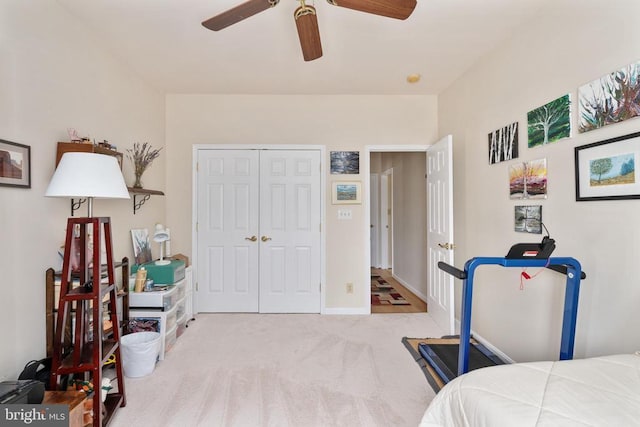 11200 Scottwood Ln N, Fredericksburg, VA 22407 - bedroom featuring carpet floors, a closet, and ceiling fan