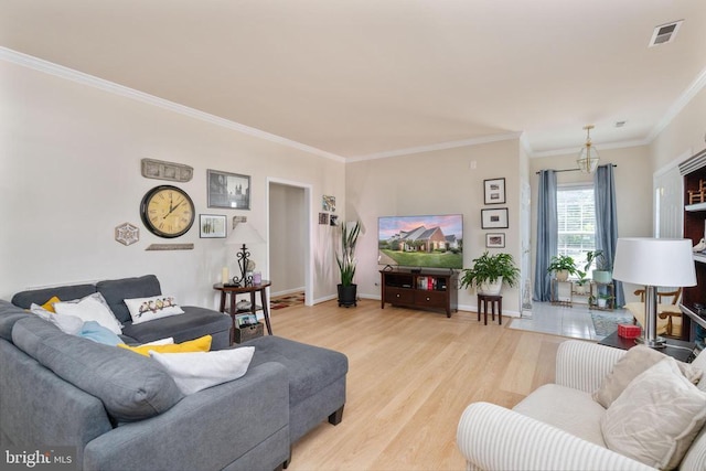 11200 Scottwood Ln N, Fredericksburg, VA 22407 - living area with light wood-type flooring and ornamental molding