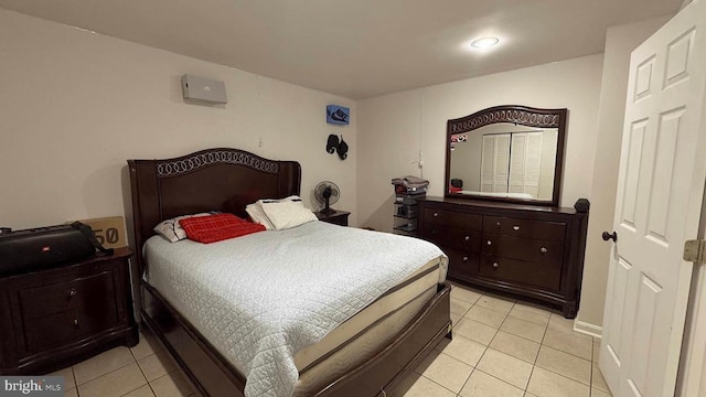 view of tiled bedroom