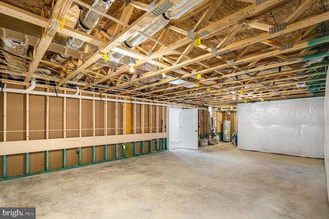 26437 Pennfields Dr, Orange, VA 22960 - unfinished below grade area with electric water heater