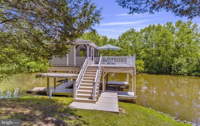 26437 Pennfields Dr, Orange, VA 22960 - dock with a deck with water view