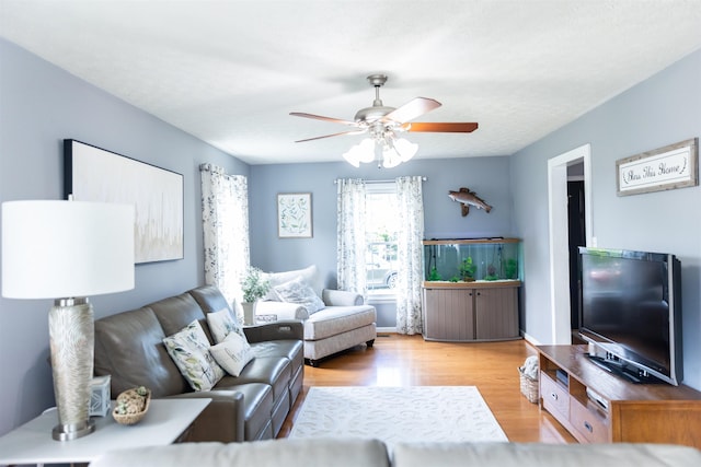 1014 22nd St E, Buena Vista, VA 24416 - living room with ceiling fan and wood finished floors