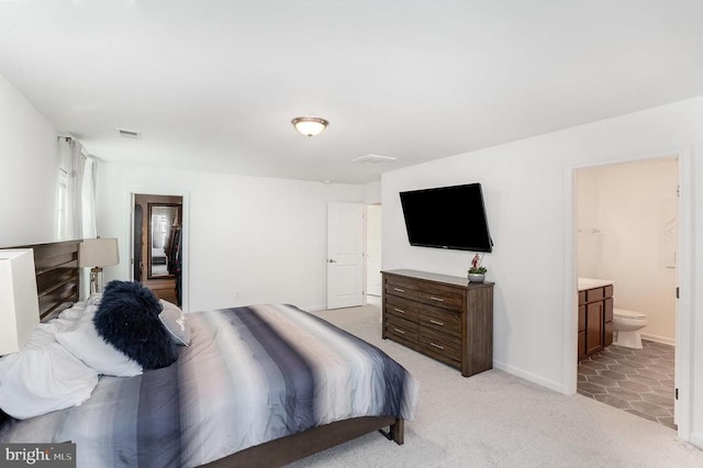 9523 Fall Haven Rd, Fredericksburg, VA 22407 - bedroom with light colored carpet and ensuite bath